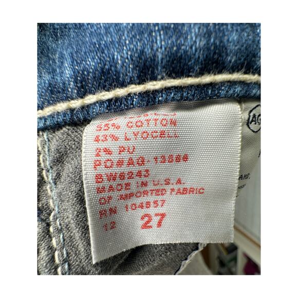 AG Adriano Goldschmied Womens 27 The Malibu Bermuda Denim Shorts Stretch Jean - Picture 8 of 8